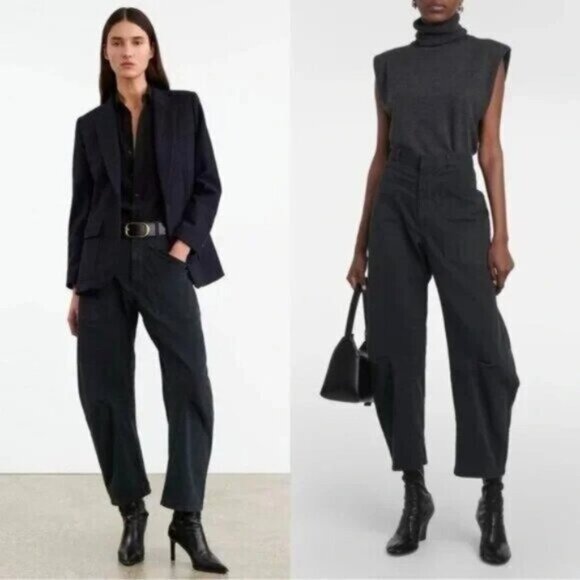 Nili Lotan Shon Pants Washed Black 4